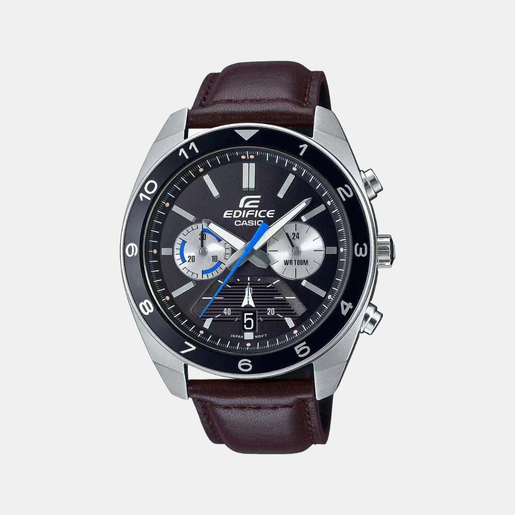 Casio Round Black Chronograph watch