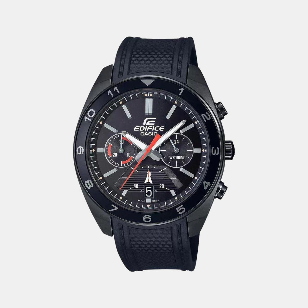 Casio Round Black Chronograph watch