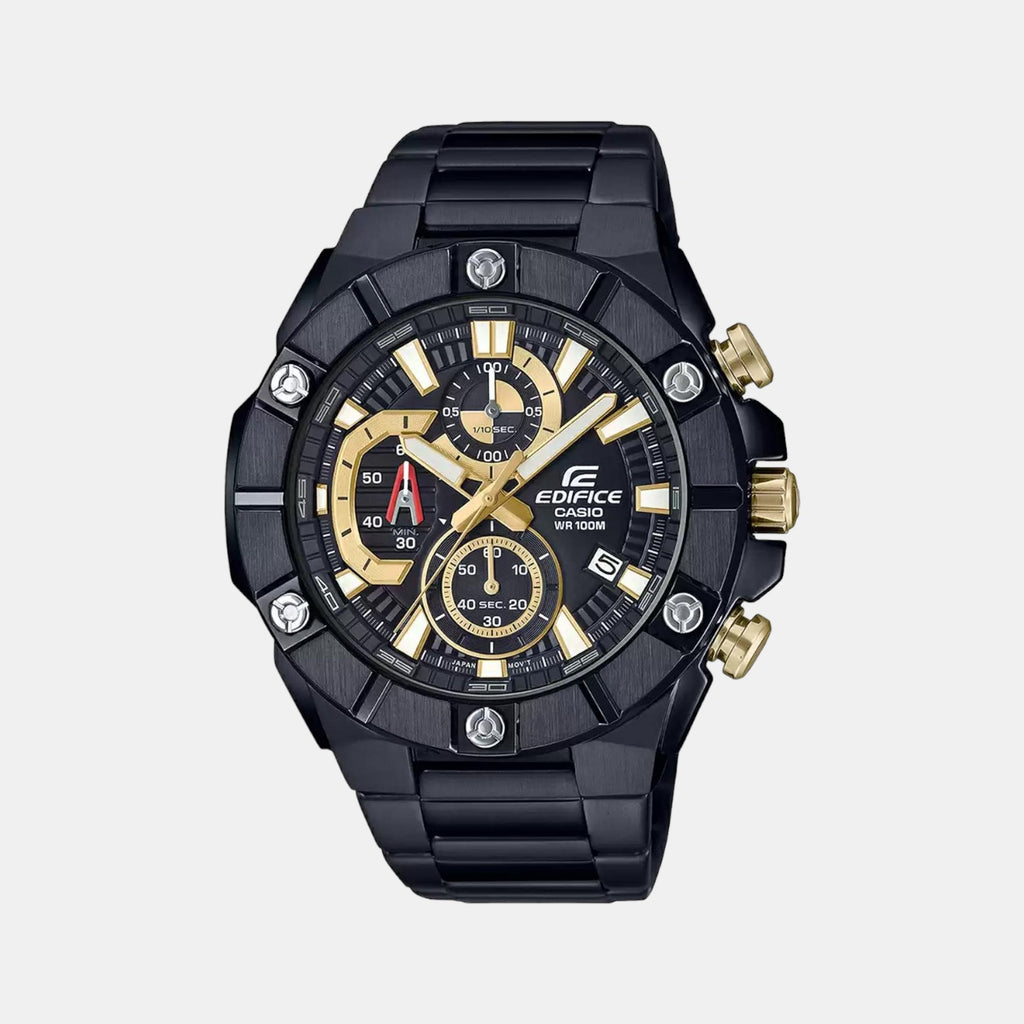 Casio Round Black Chronograph watch