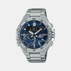 Casio Round Blue Chronograph watch