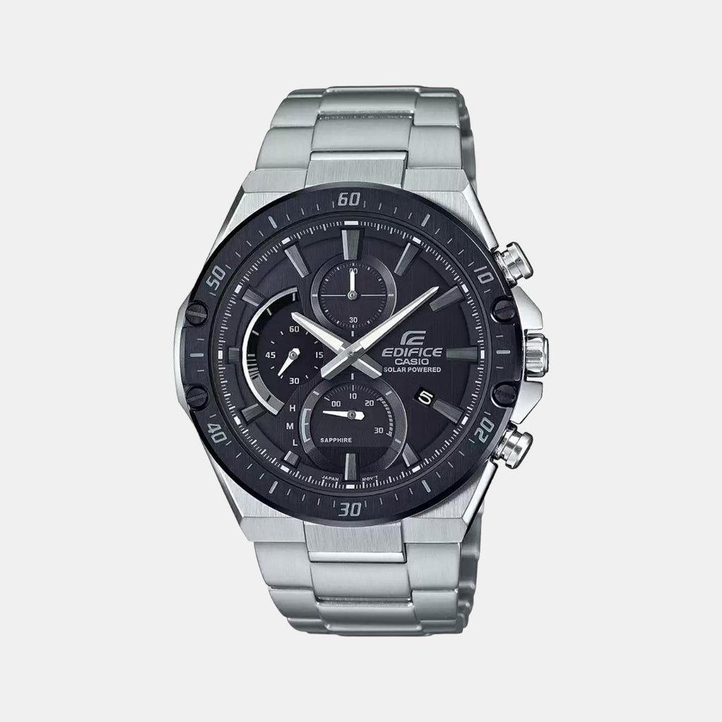 Casio Round Black Chronograph watch