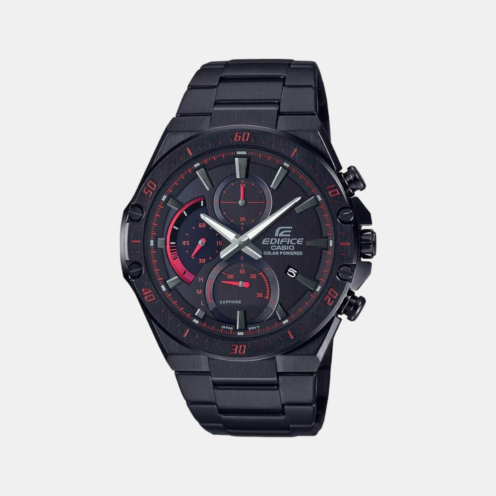 Casio Round Black Chronograph watch