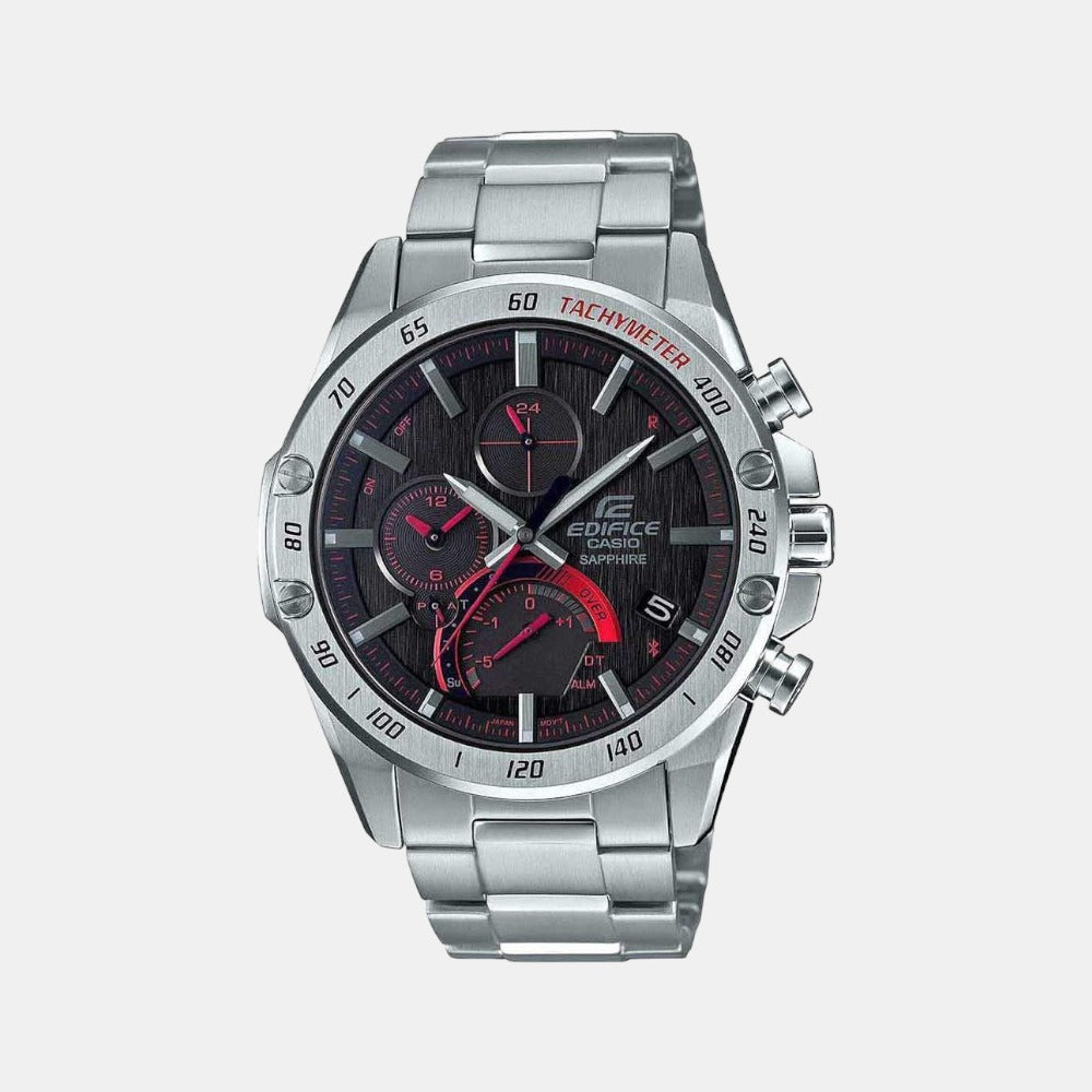 Casio Round Black Chronograph watch