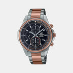 Casio Round Black Chronograph watch