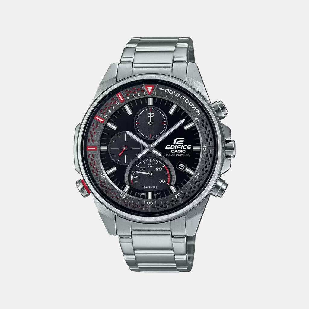 Casio Round Black Chronograph watch