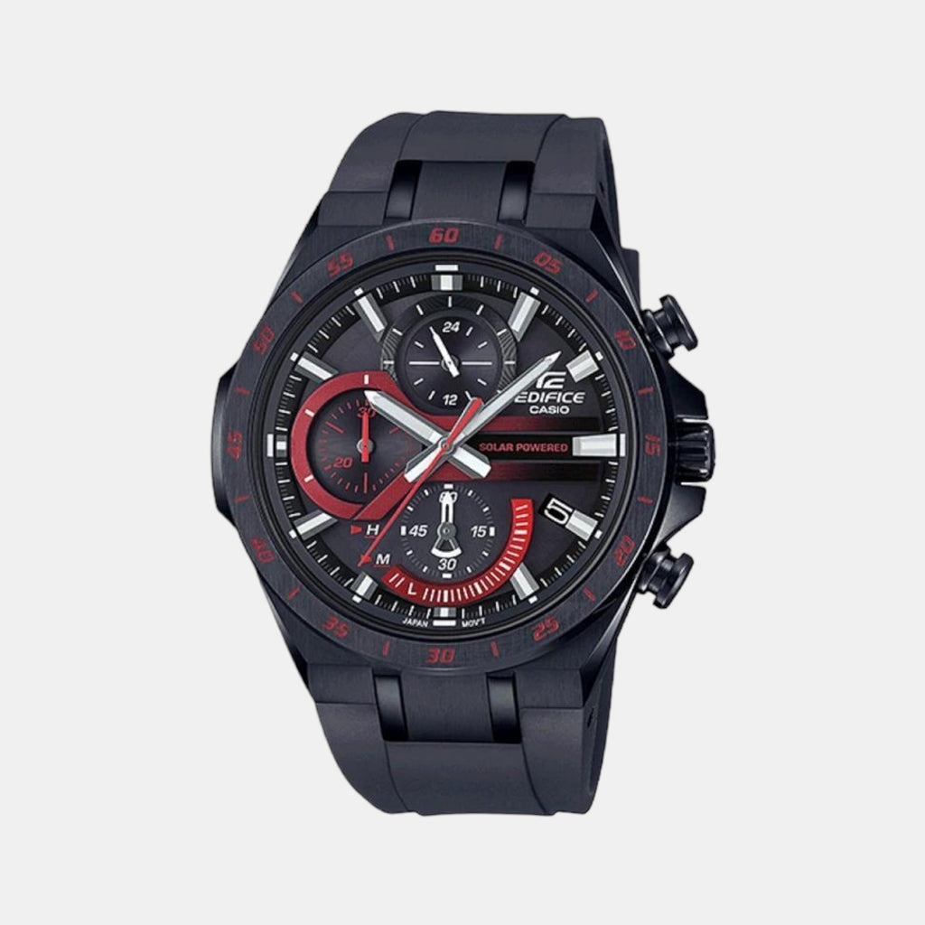 Casio Round Black Chronograph watch