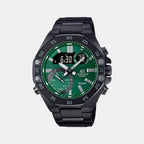 Casio Round Green Analog-Digital watch