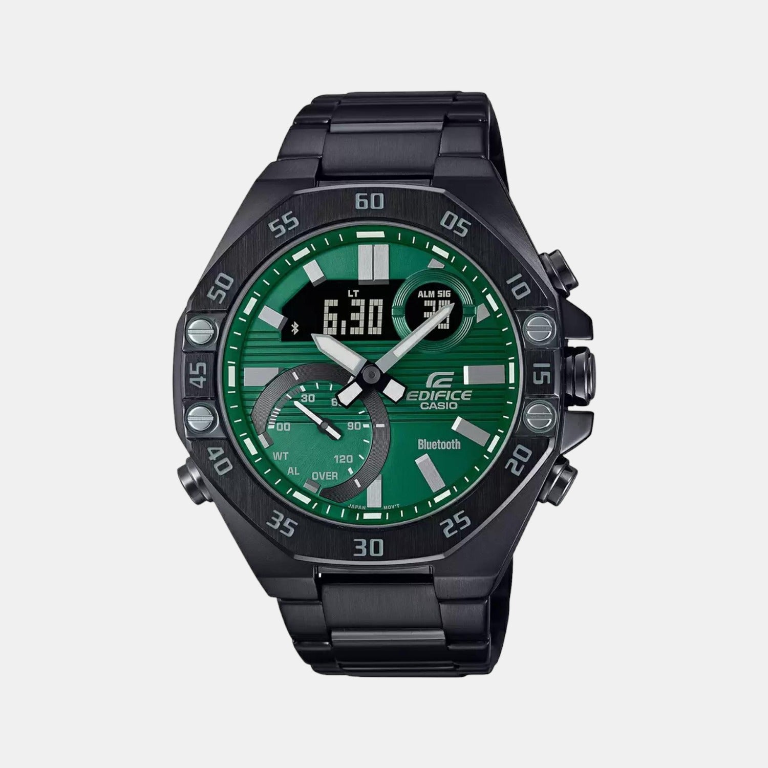 Casio Round Green Analog-Digital watch