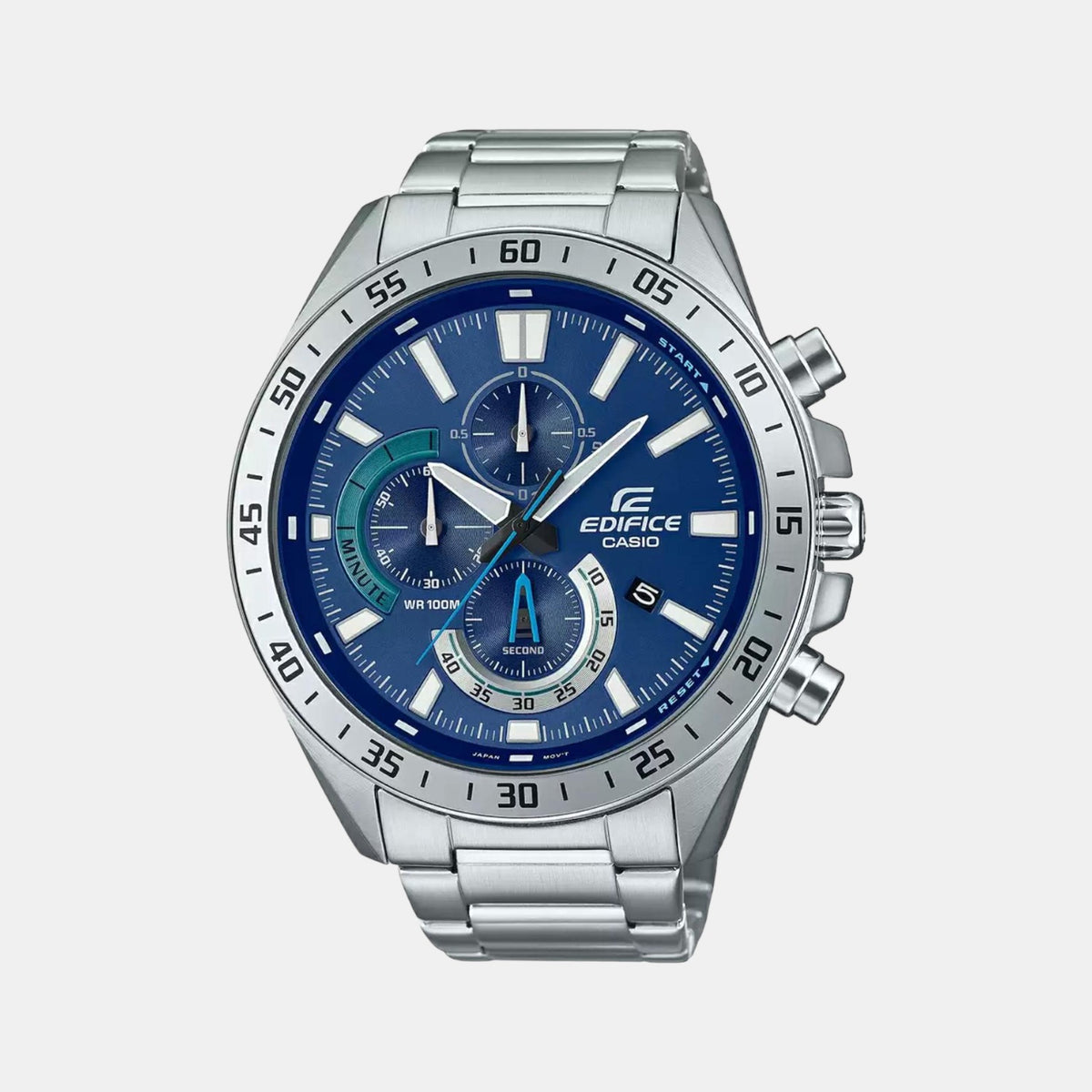Casio Round Blue Chronograph watch