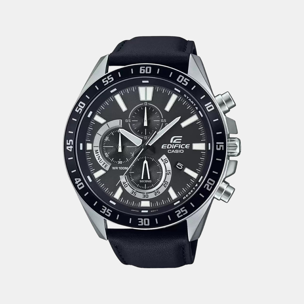 Casio Round Black Chronograph watch