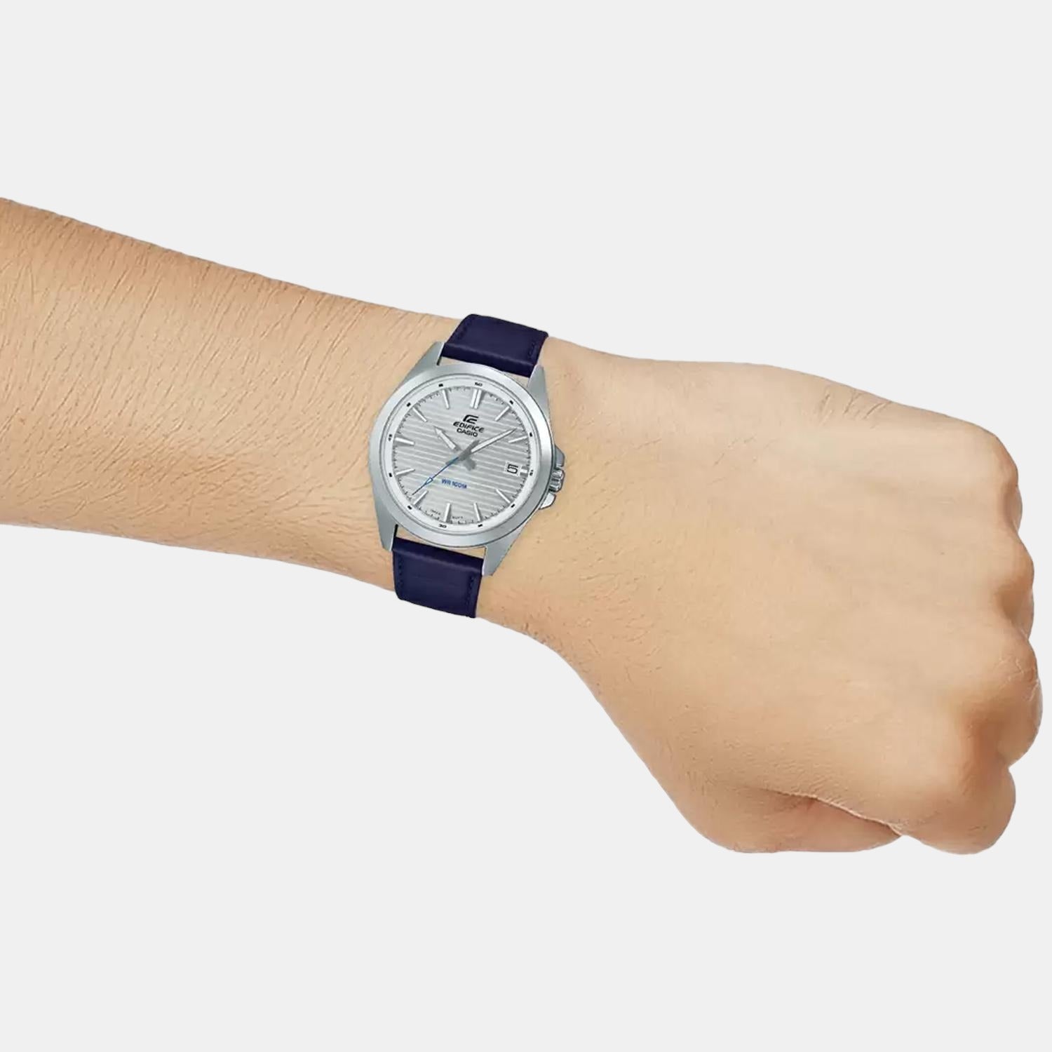 Casio Leather Silver watch