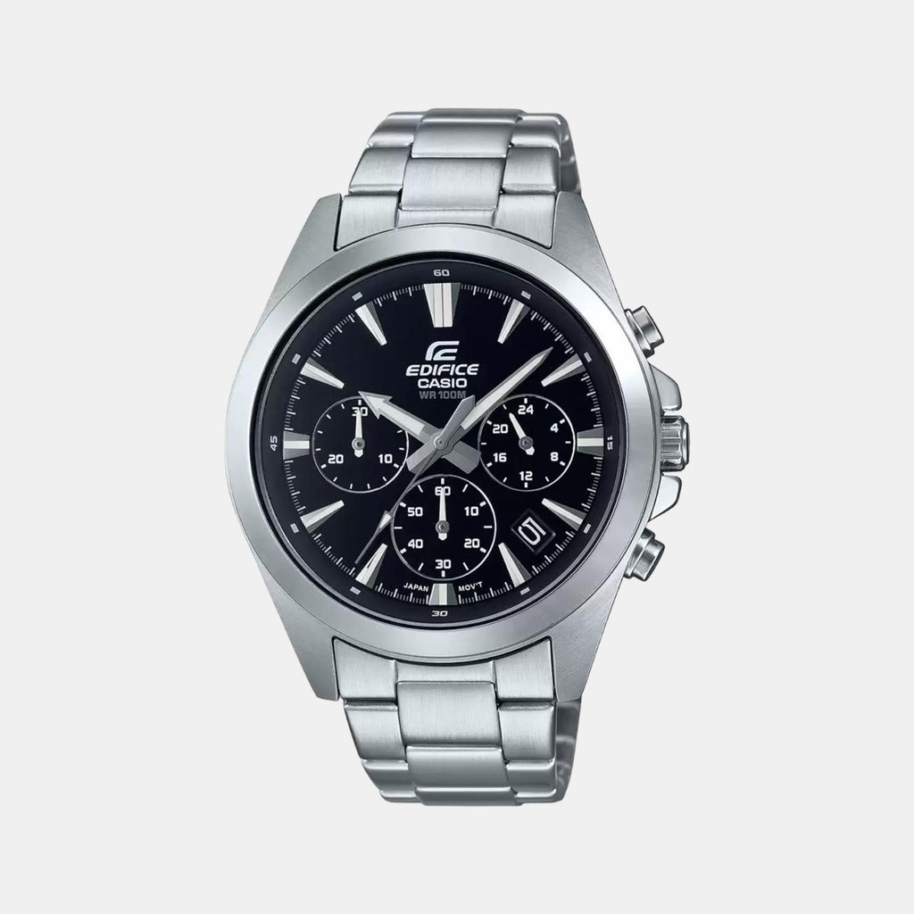 Casio Round Black Chronograph watch