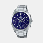 Casio Round Blue Chronograph watch