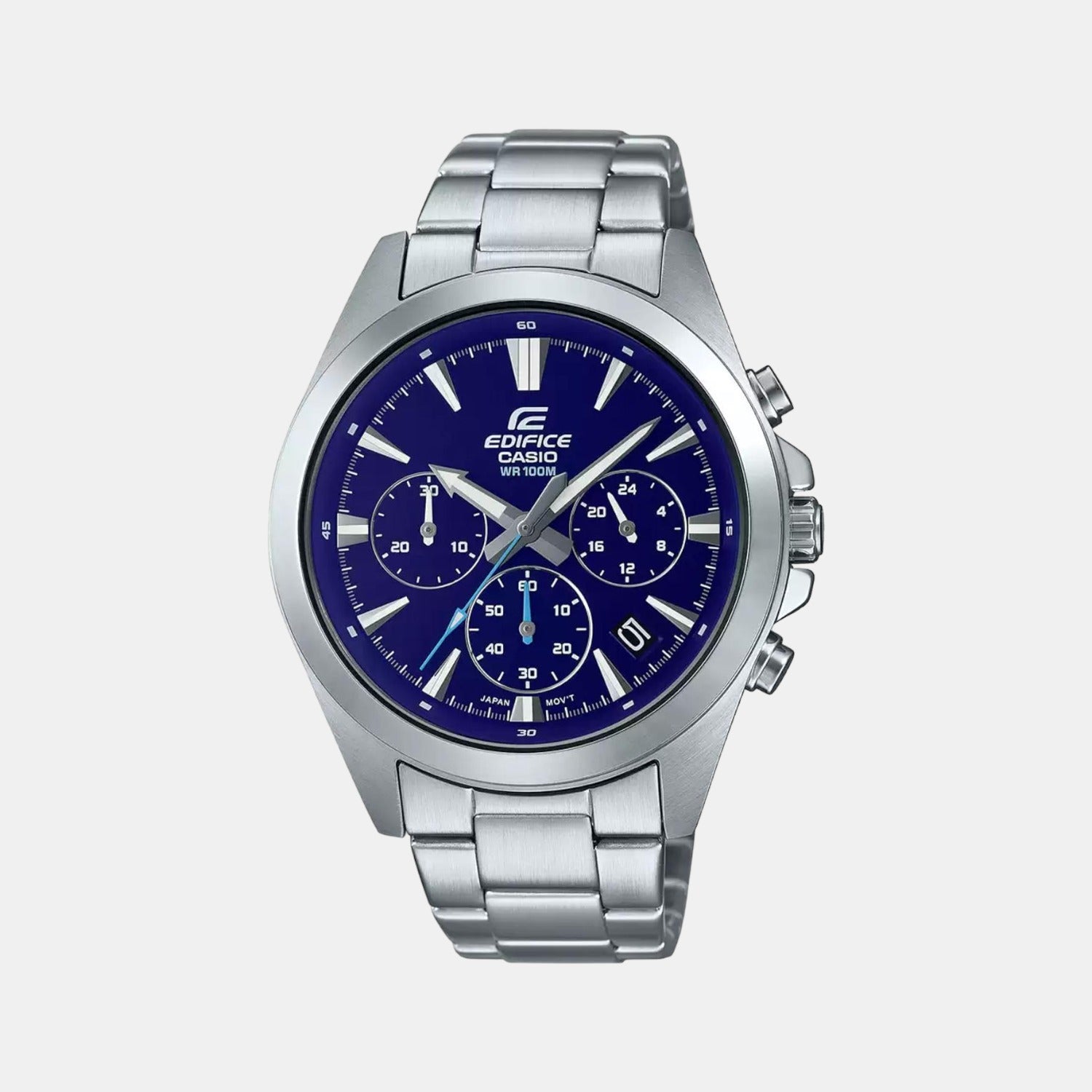 Casio Round Blue Chronograph watch