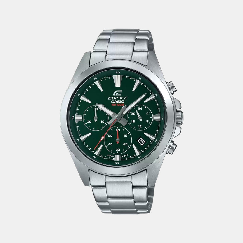 Casio Round Green Chronograph watch