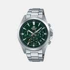 Casio Round Green Chronograph watch