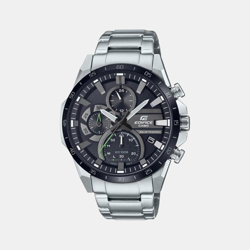 Casio Round Black Chronograph watch