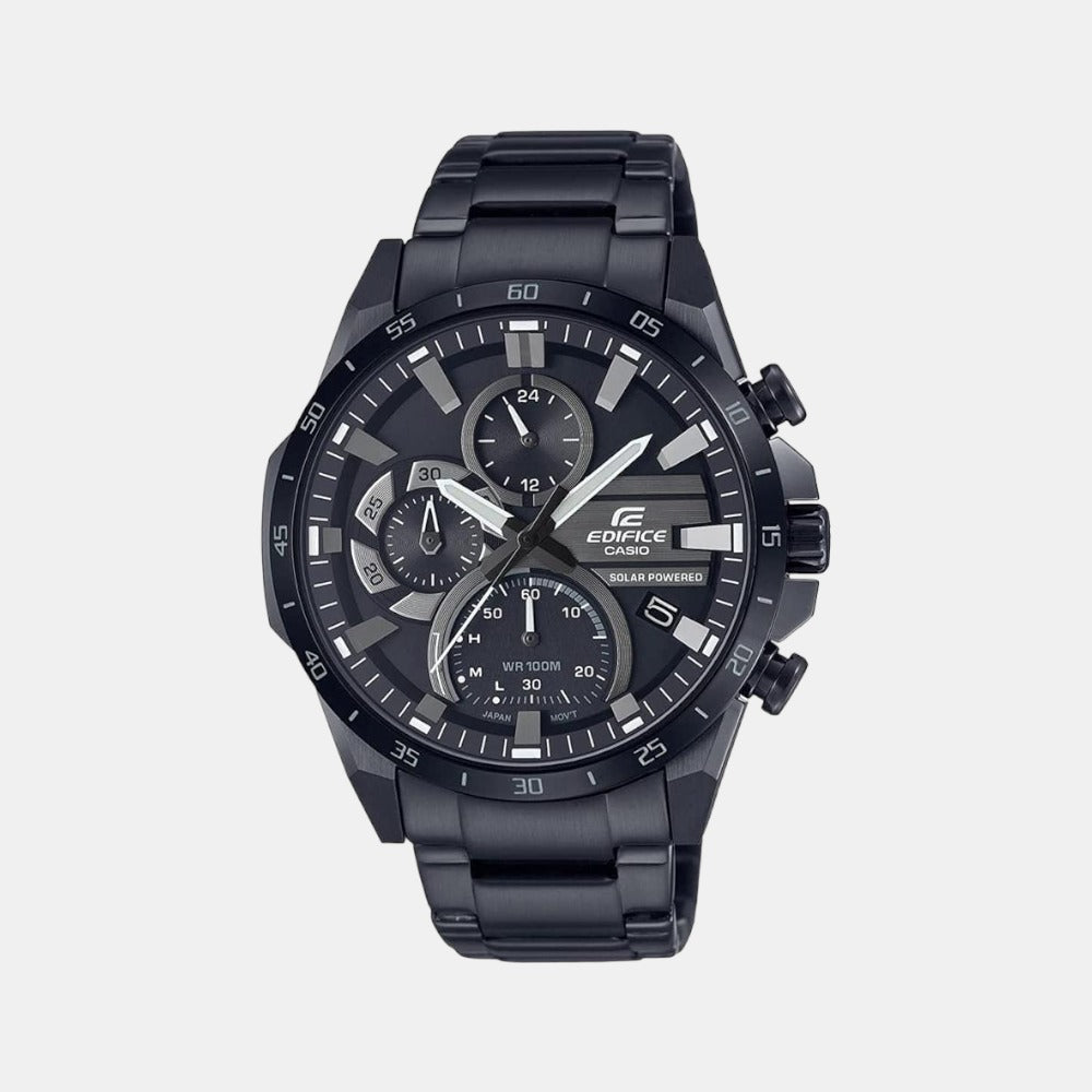 Casio Round Black Chronograph watch