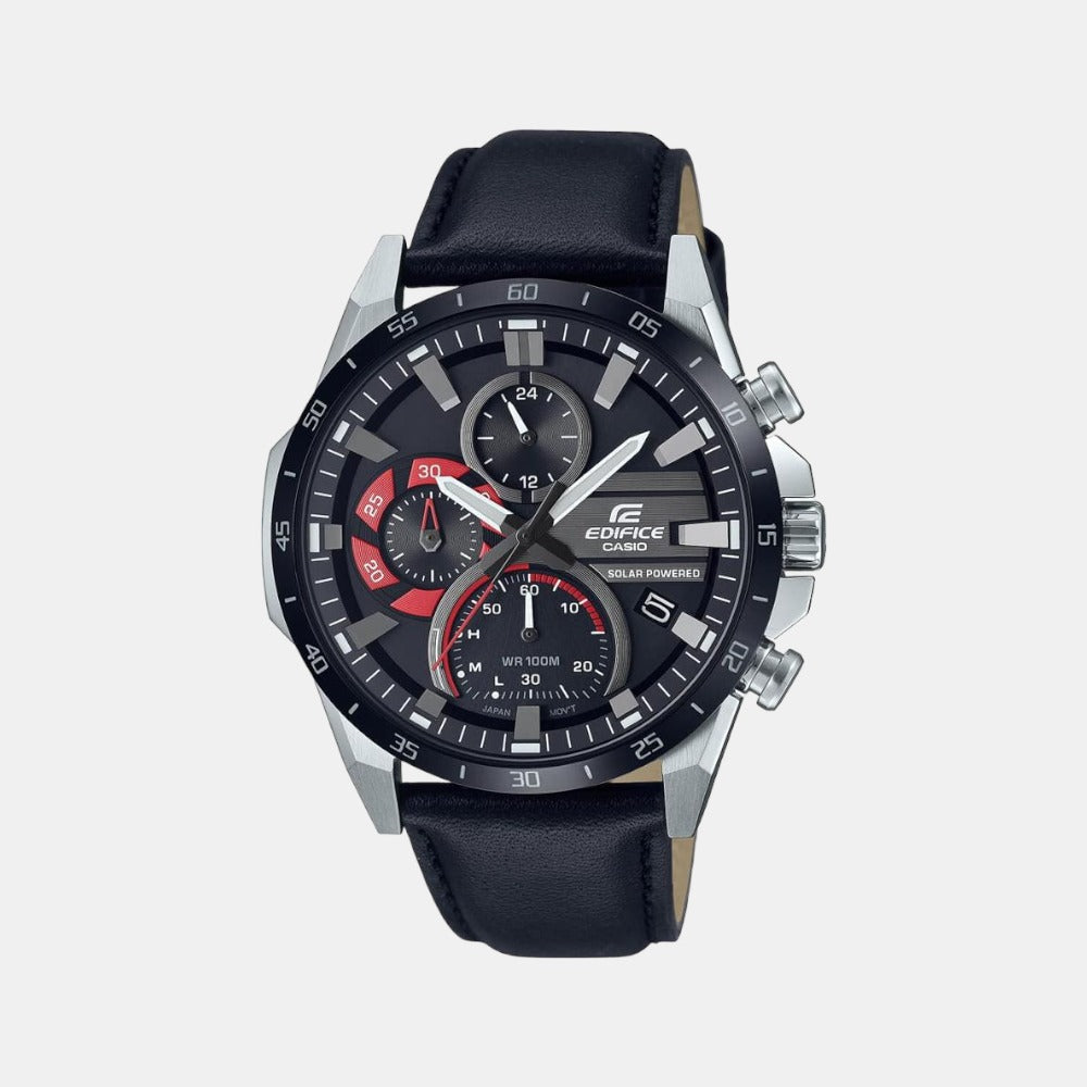 Casio Round Black Chronograph watch