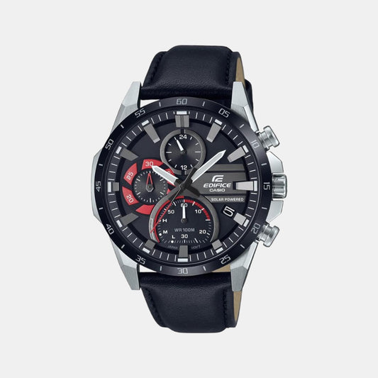 Edifice Male Leather Chronograph Watch ED549