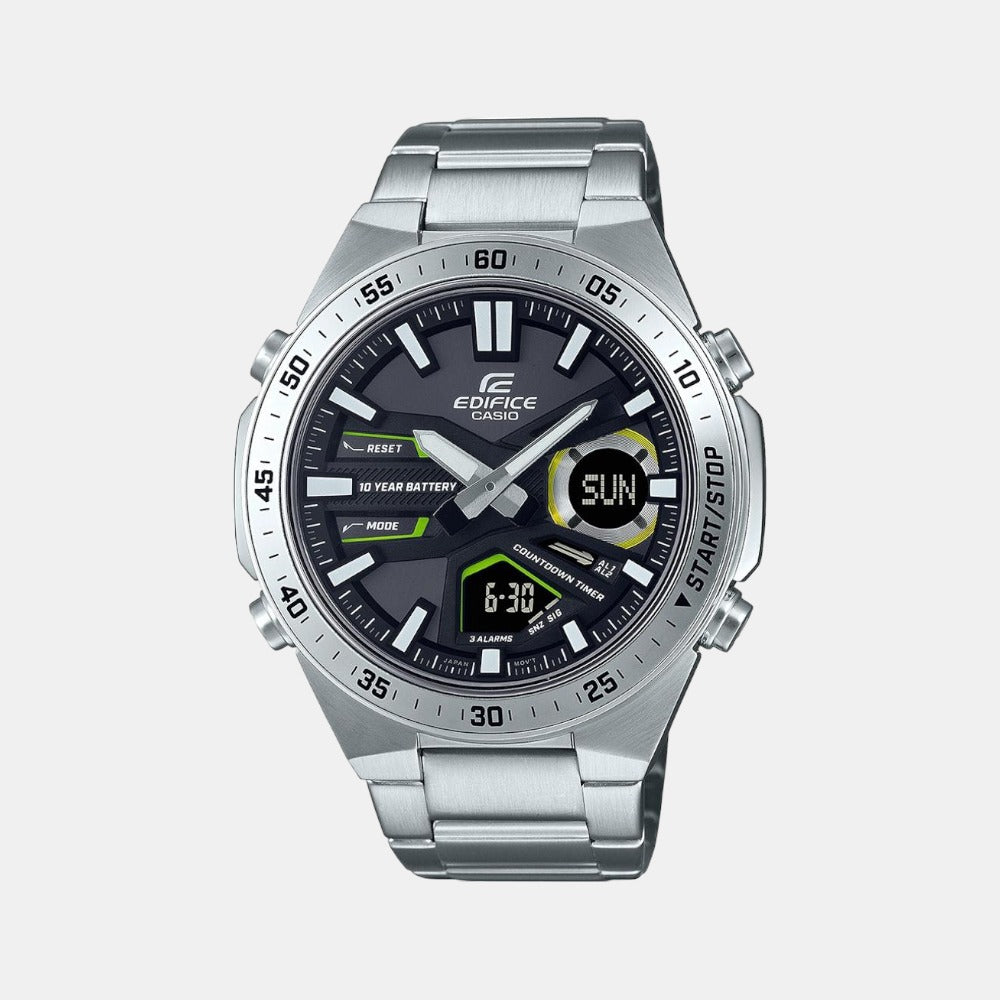 Casio Round Black Chronograph watch