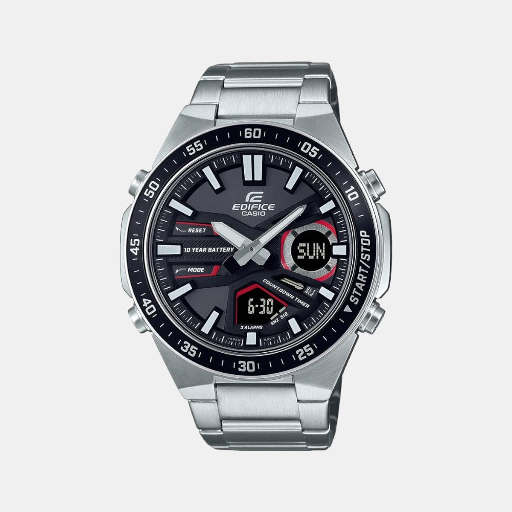 Casio Round Black Chronograph watch