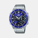 Casio Round Blue Chronograph watch