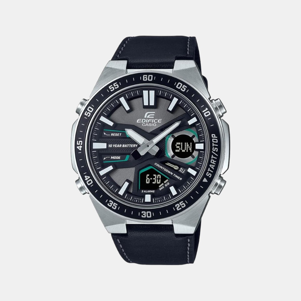 Casio Round Black Chronograph watch