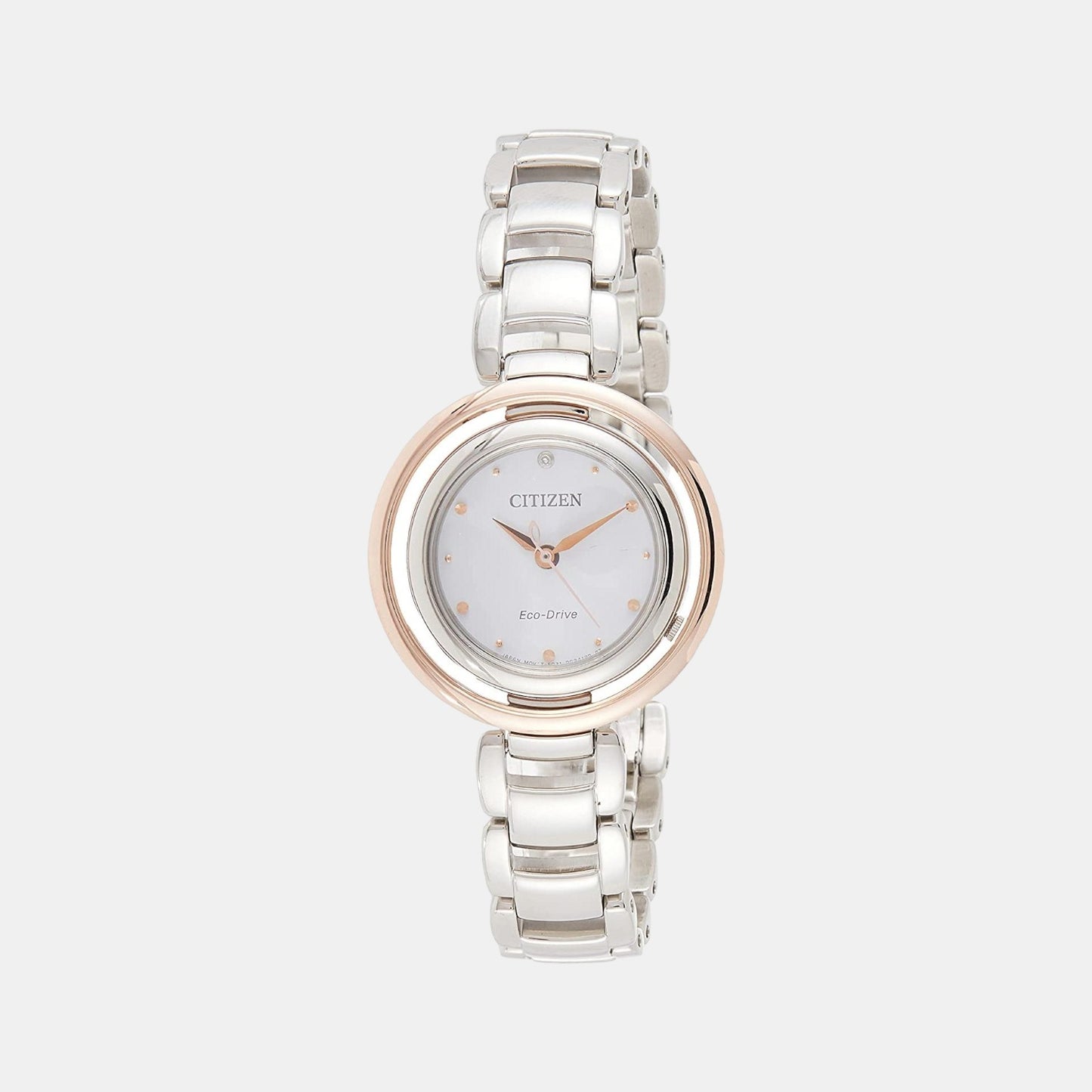 Female Silver Analog Stainless Steel Watch EM0668-83A