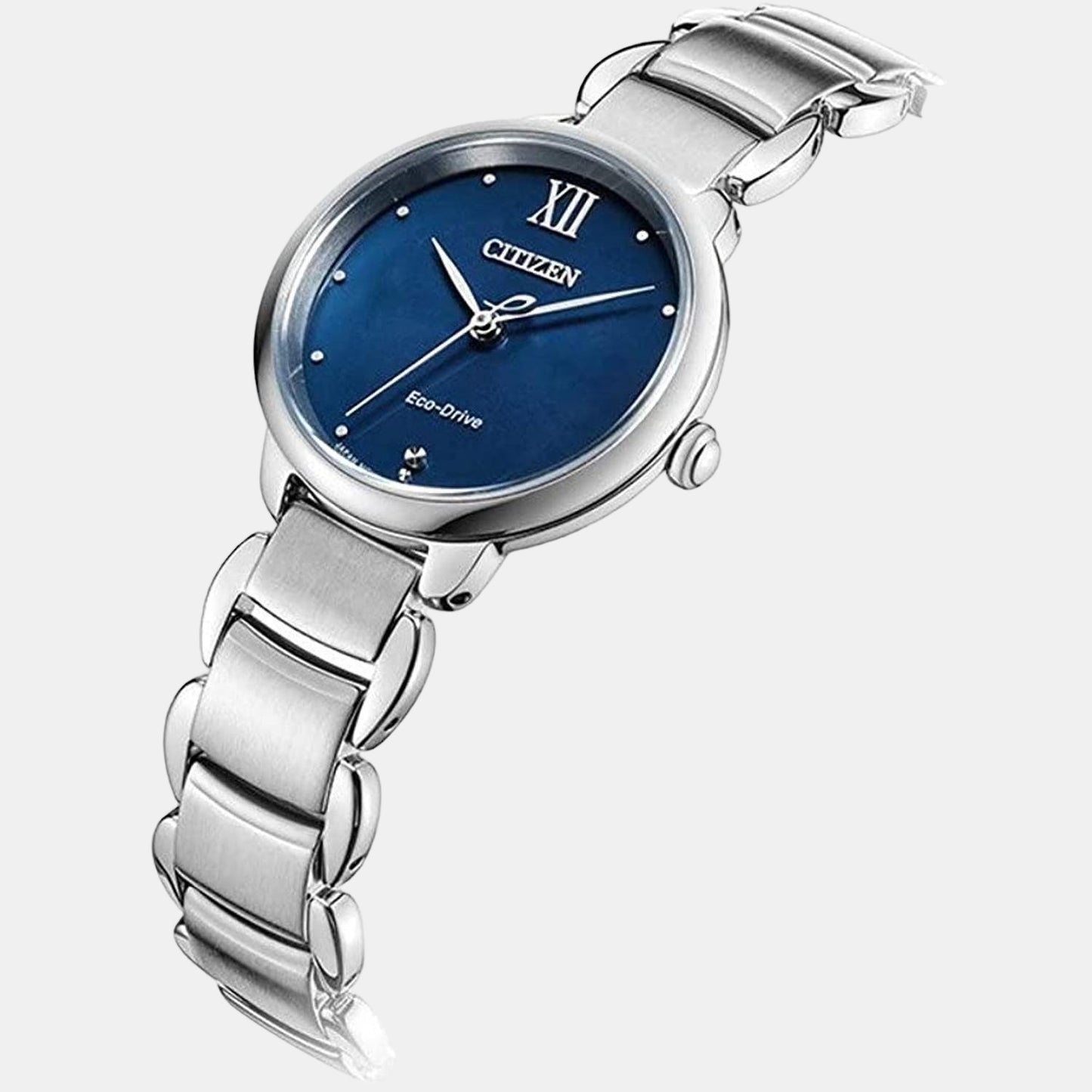 citizen-stainless-steel-blue-analog-female-watch-em0920-86l