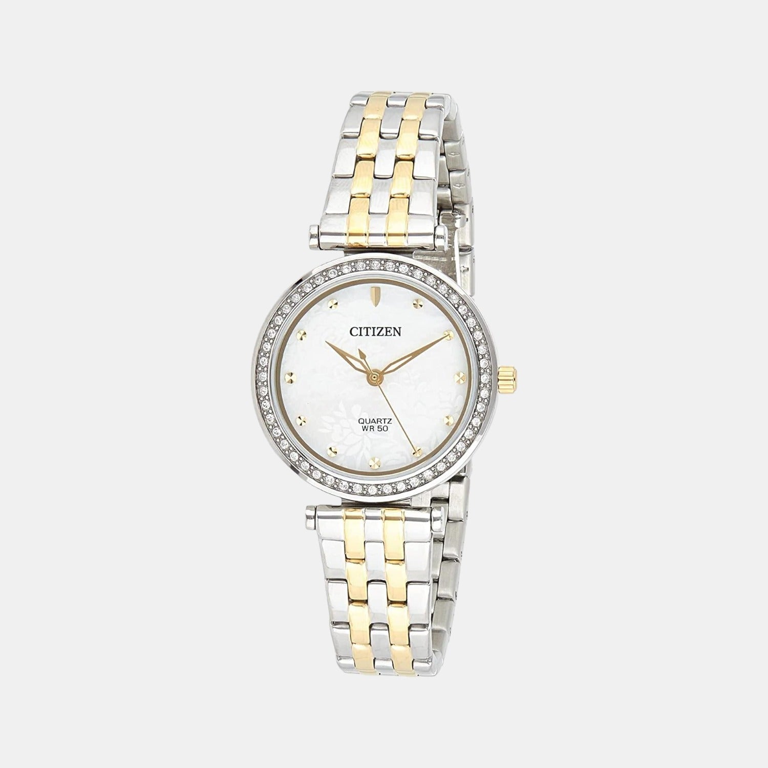 Female White Analog Stainless Steel Watch ER0214-54D