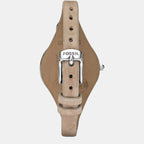 Fossil Women Round Beige watch