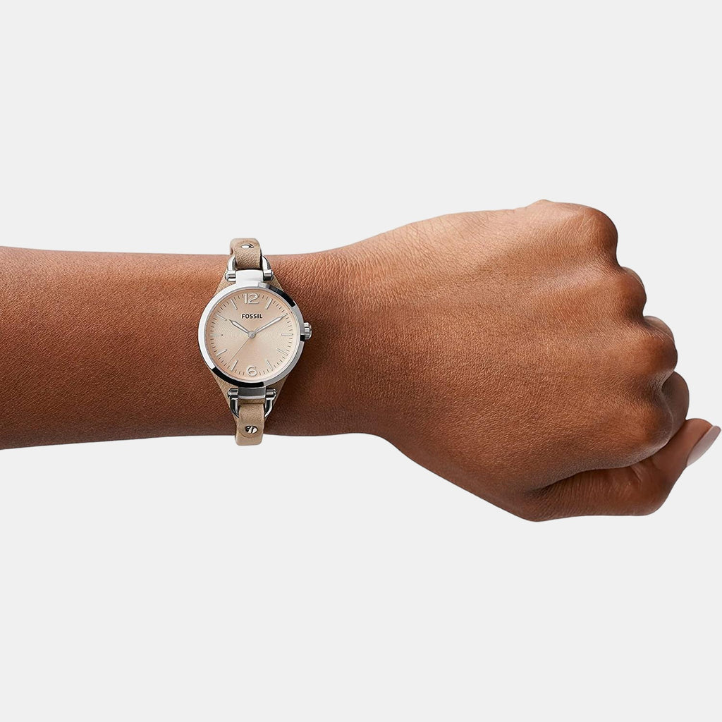 Fossil Leather Beige watch