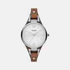 Fossil Round Silver Analog watch