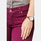Female Silver Analog Leather Watch ES3060I