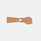 Female Silver Analog Leather Watch ES3708