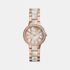 Fossil Round Mother Of Pearl Analog watch