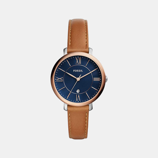 Female Blue Analog Leather Watch ES4274