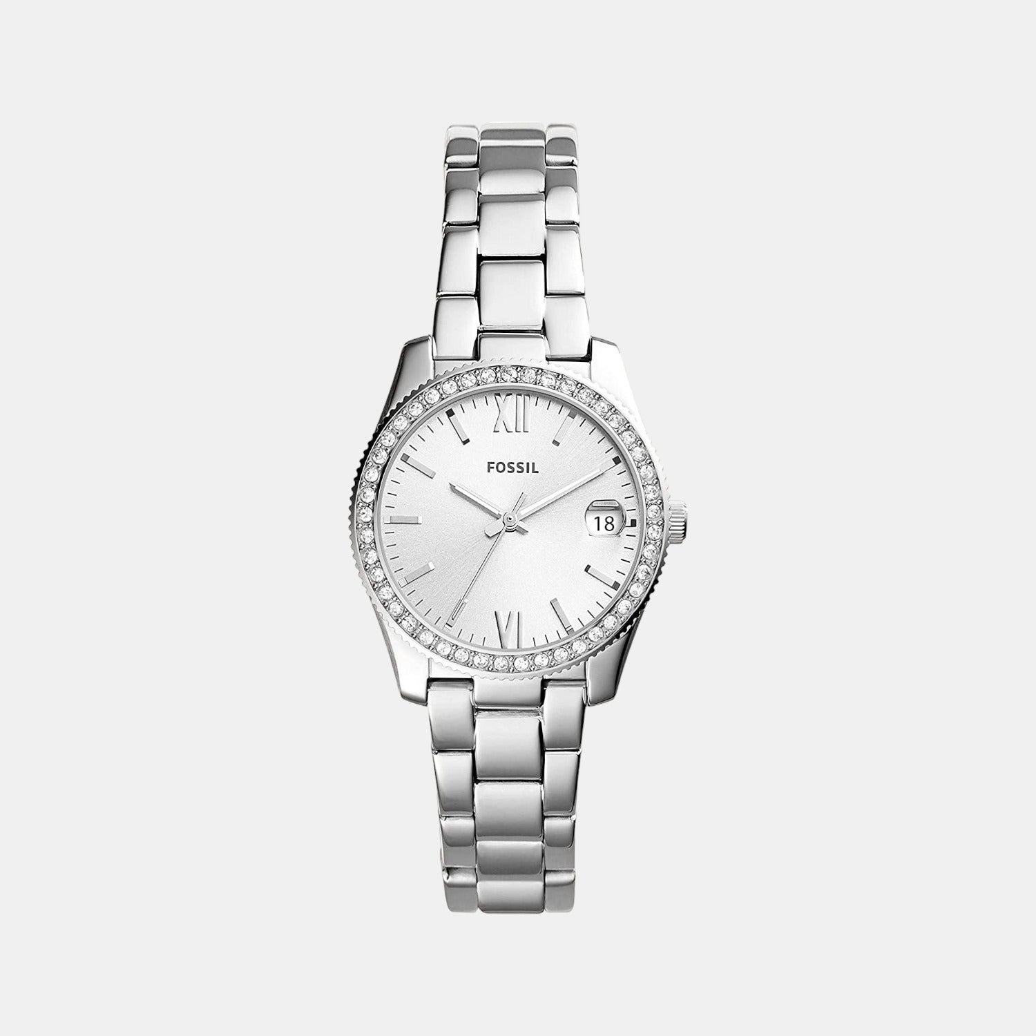 Fossil Round Silver Analog watch