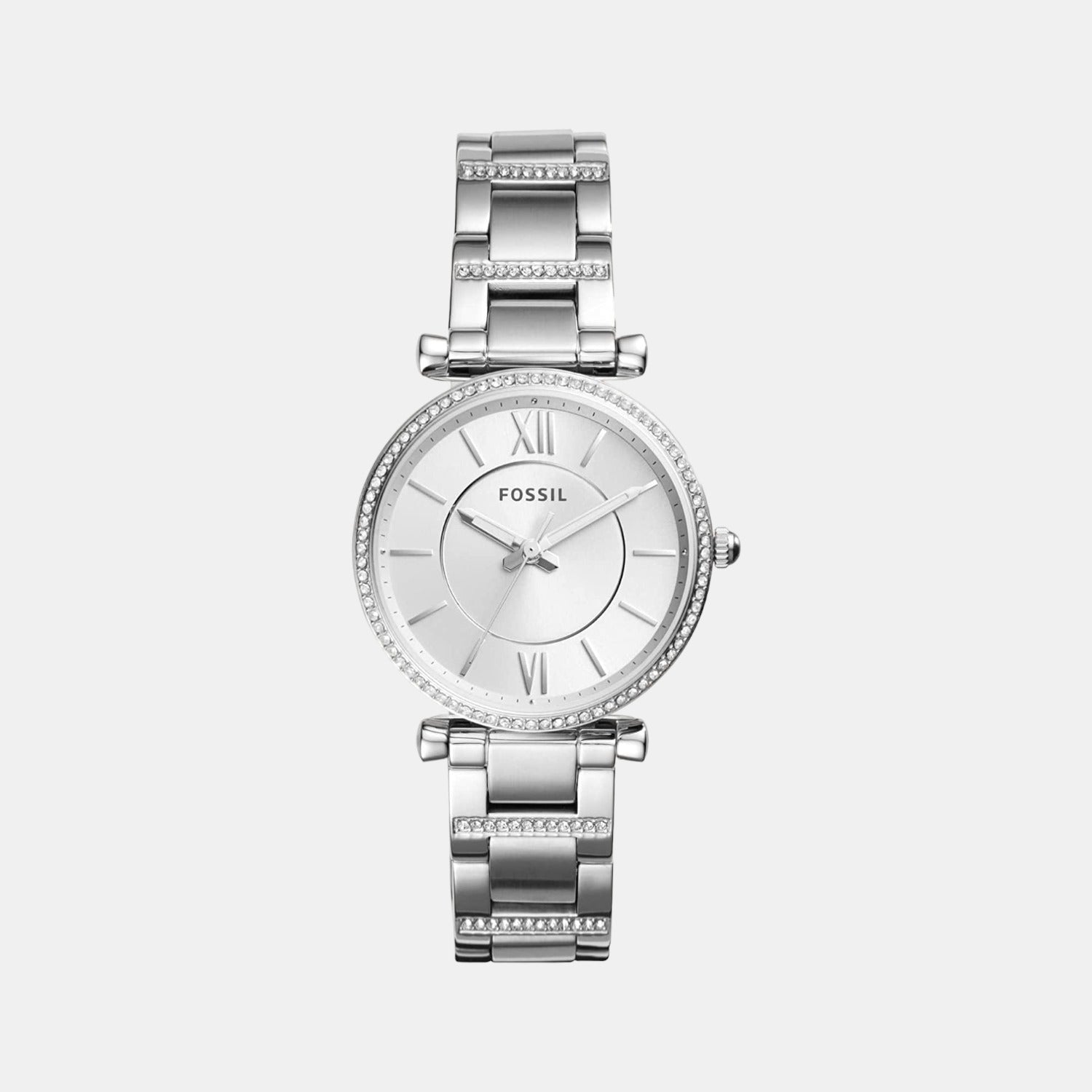 Fossil Round Silver Analog watch