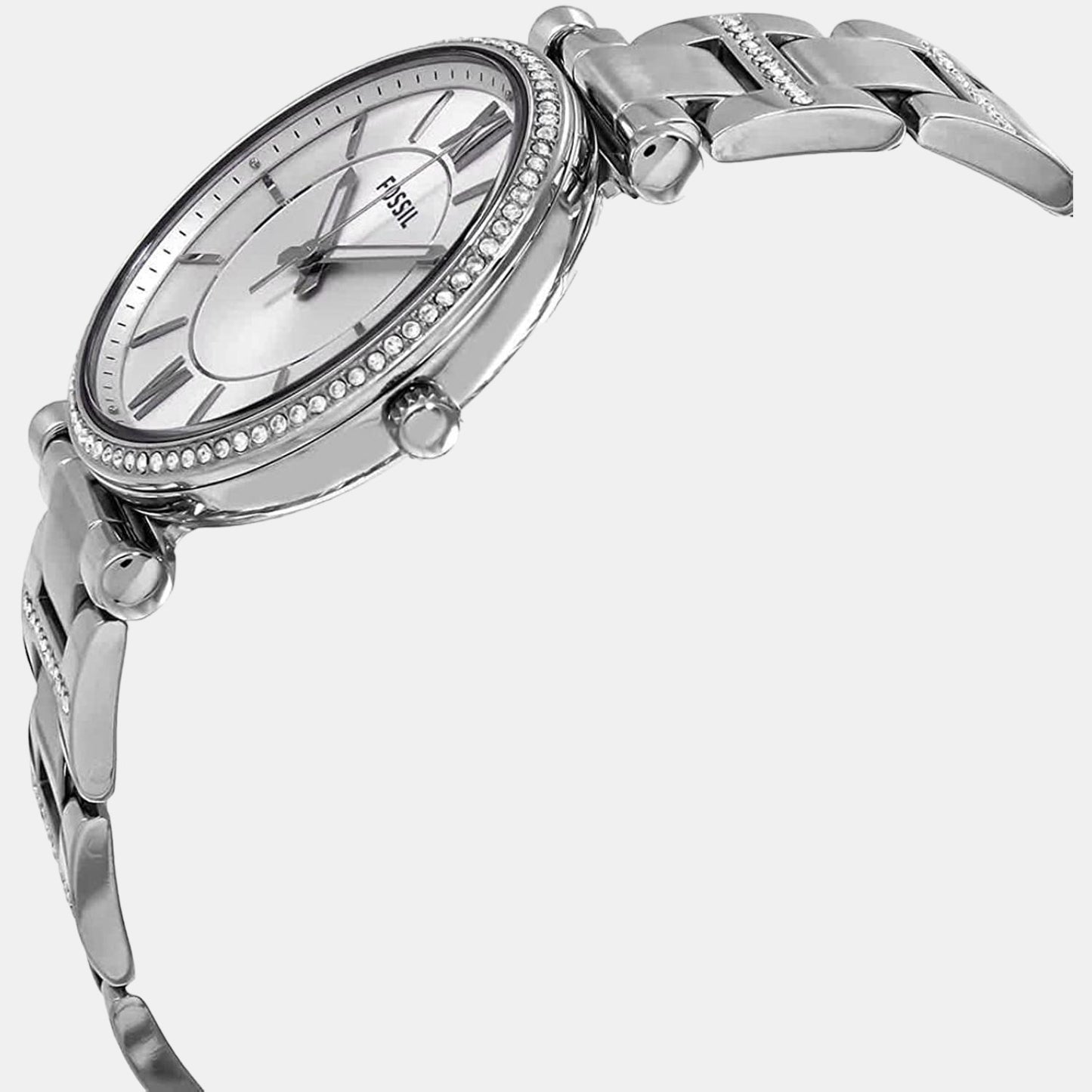 Female Silver Analog Stainless Steel Watch ES4341