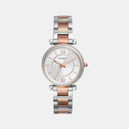 Fossil Round Silver Analog watch