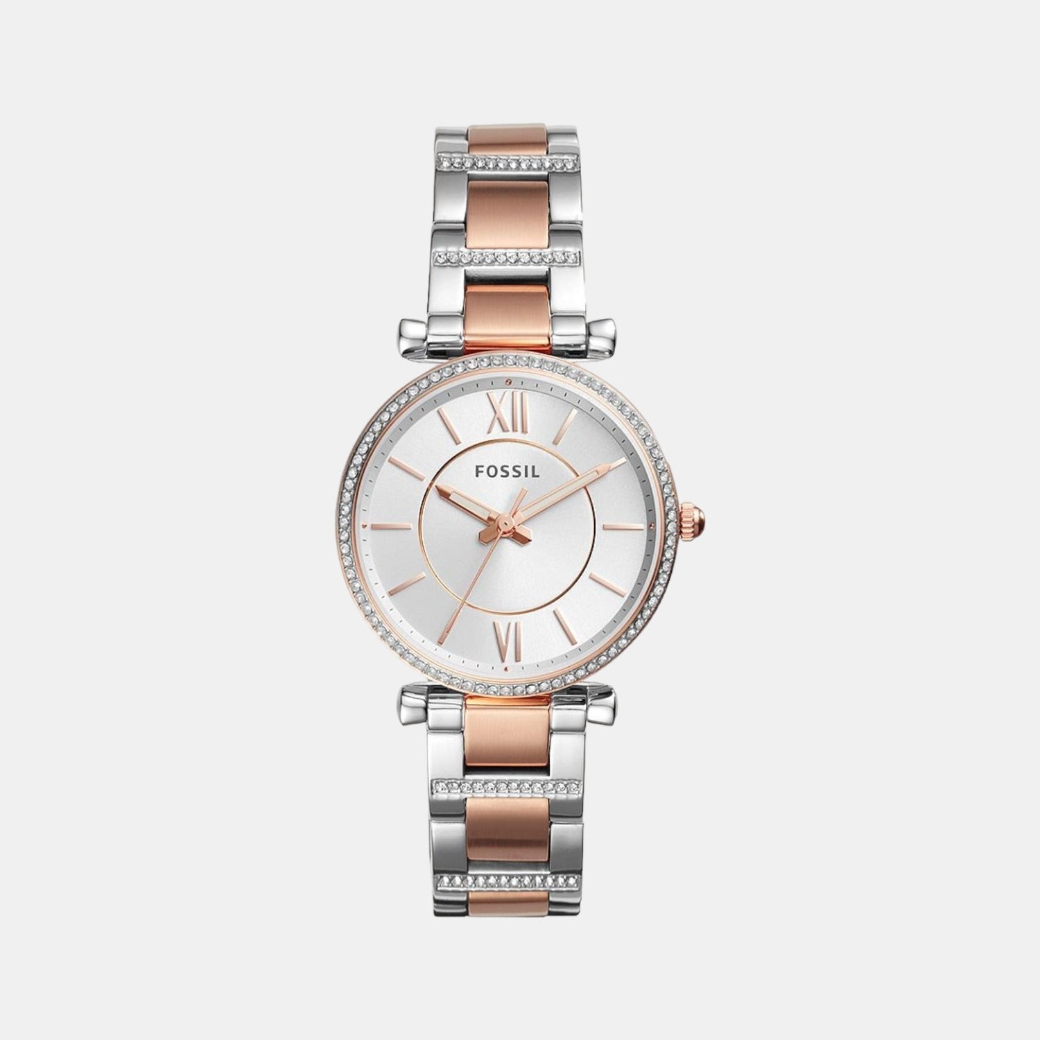 Fossil Round Silver Analog watch