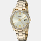 Fossil Women Round Gold watch