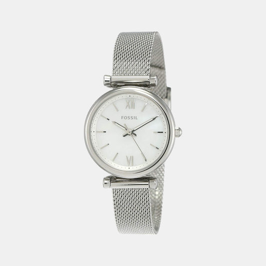 Female White Analog Stainless Steel Watch ES4432