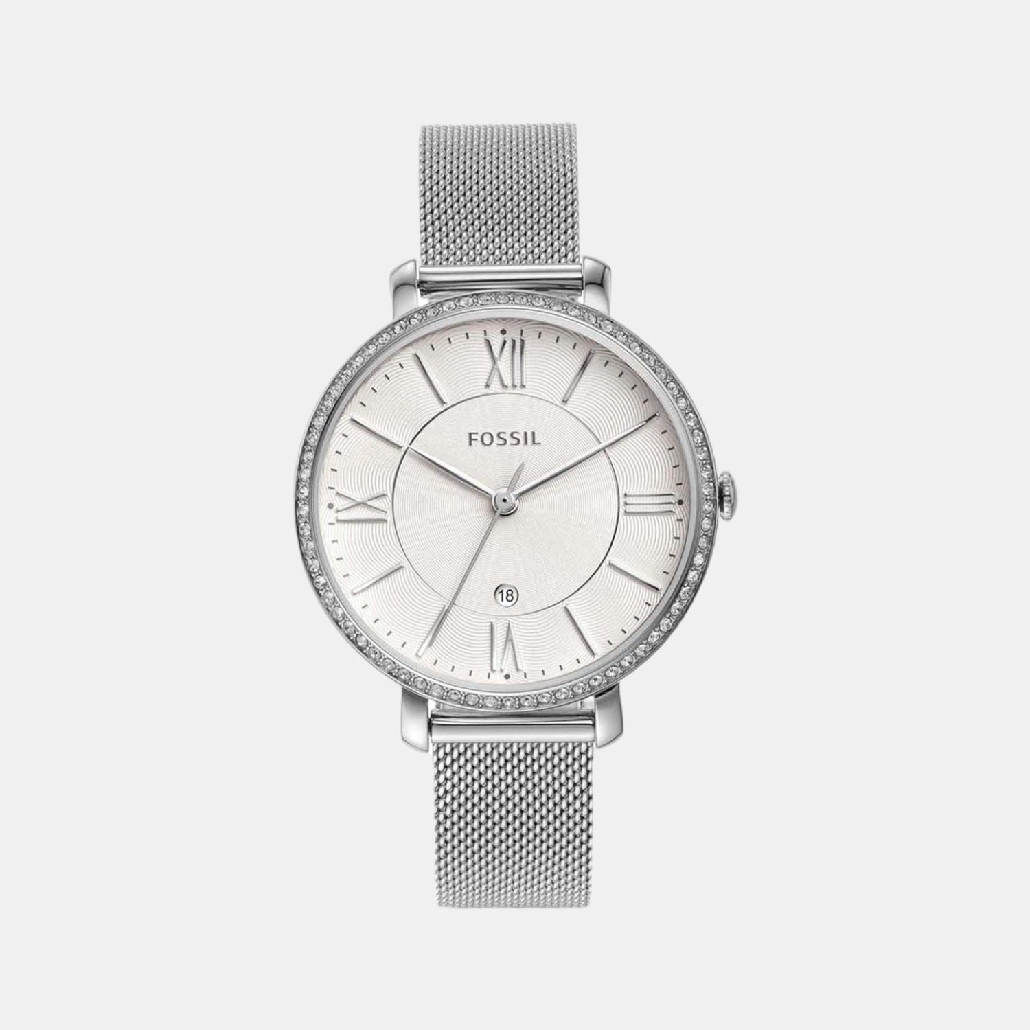 Fossil Round Silver Analog watch