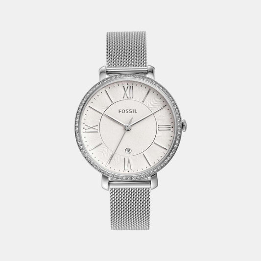 Female Silver Analog Stainless Steel Watch ES4627