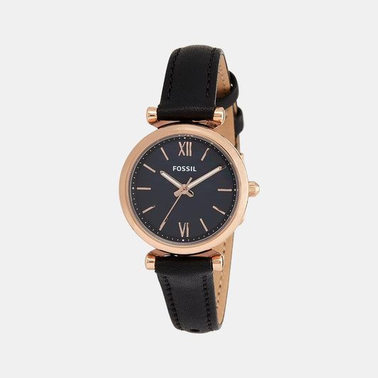 Female Black Analog Leather Watch ES4700