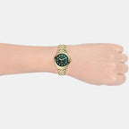 Fb-01 Women Quartz Green Dial Analog Stainless Steel Watch ES4746