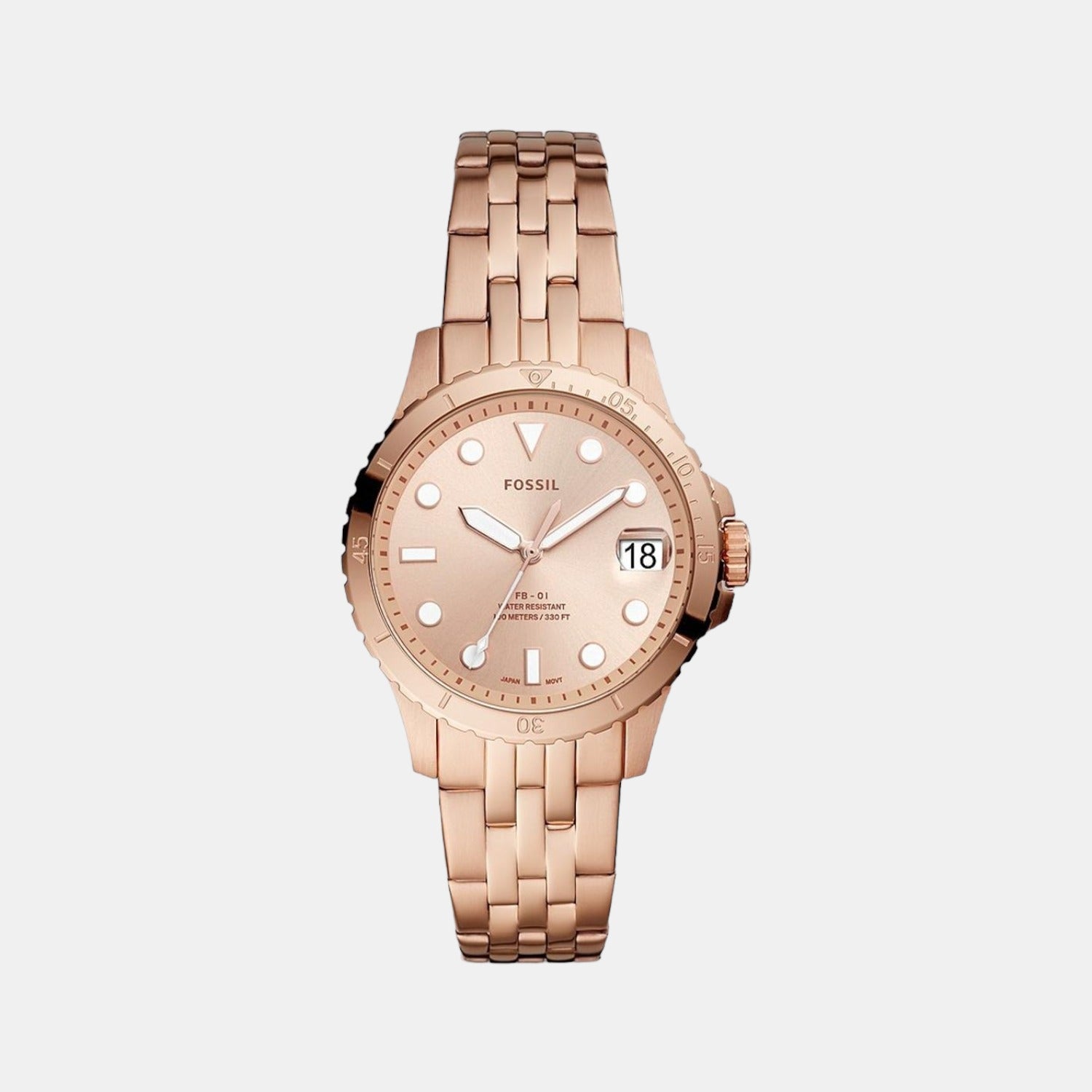 Fossil Female Rose Gold Analog Stainless Steel Watch